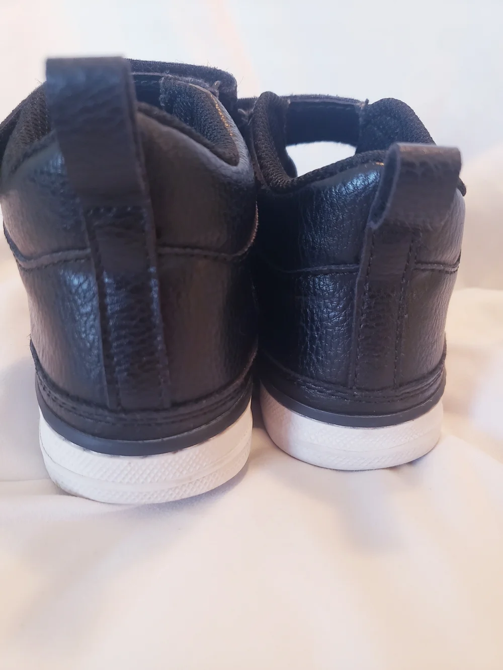 Children's Place Black High-Top Sneakers with Velcro Straps Size 11